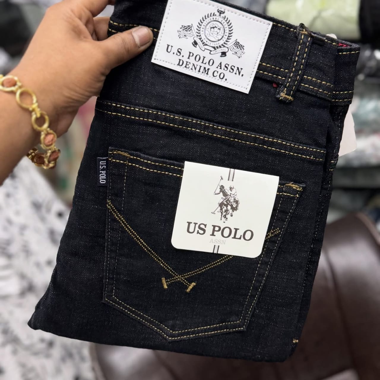 U.S.POPO Black Jeans